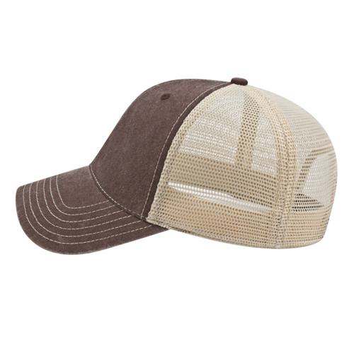 Vintage Washed Pigment-Dyed Cap with Mesh Back